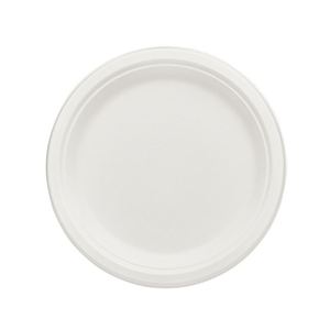 Assiette jetable en bagasse de canne à sucre de 9 pouces, compatible micro-ondes, écologique et biodégradable - Product Image 2