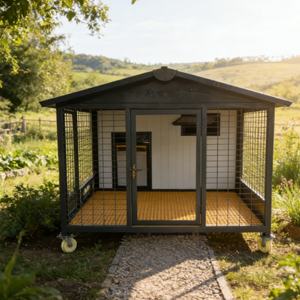 Nichoir extérieur pour lapins en pin - Multi-compartiments avec nichoir - Product Image 4