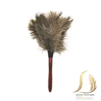 Plumero de plumas de avestruz marrón Natural, 40cm, económico, para limpieza del hogar