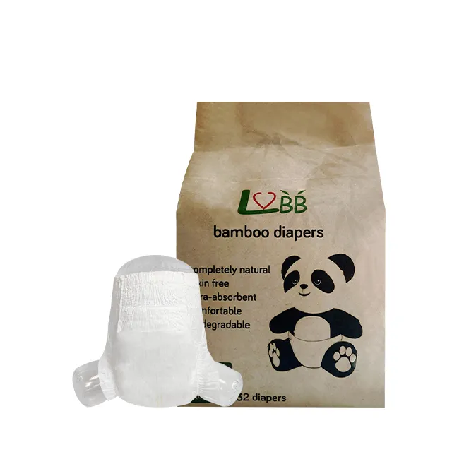 OEM campione gratuito pannolini biodegradabili pannolini degradabili polpa di lanugine bambù organico pannolino neonato pannolino