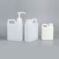 Bouteille en plastique HDPE de 1000 ml pour dissolvant de vernis à ongles, acétone, détergent liquide, savon, avec pompe et bouchon à vis de type F