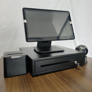 Все в одном POS система кассовый аппарат 15,6 дюймов сенсорный экран с принтером, сканером и кассовой коробкой - Product Image 2