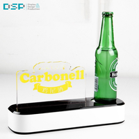 Présentoir acrylique LED pour bouteilles de vin et de liqueur DSP Vietnam Factory avec glorificateur éclairé pour comptoirs et accessoires de verres