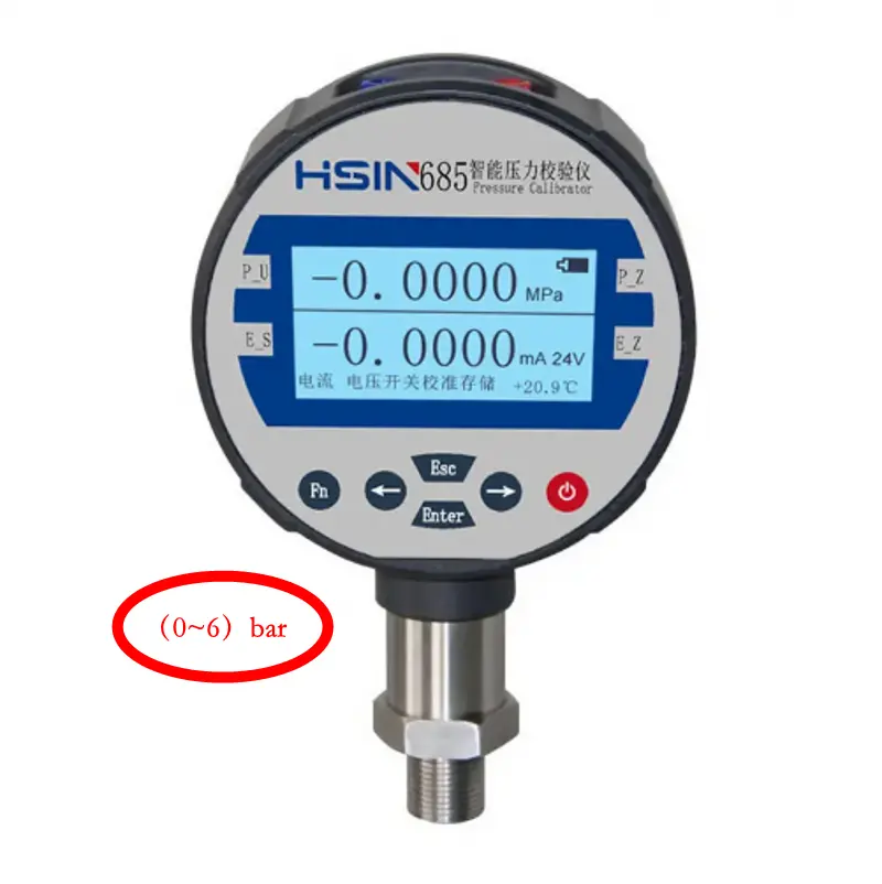 Hsin685 Intelligente Digitale Drukmeter Kalibratie 6bar Drukmeter Kalibrator Manometer Comparator Manometer