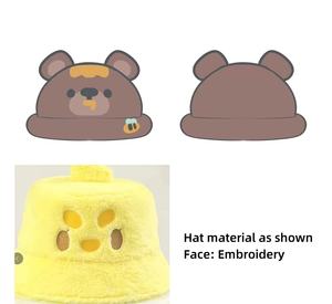 Chapeaux animaux amusants en peluche personnalisés chapeau d'hiver de dessin animé pour bébé chapeau de protection d'oreille chaud et coupe-vent en peluche de style coréen - Product Image 2