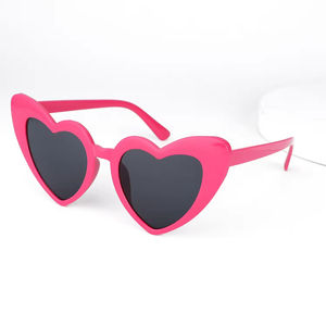 Gafas de Sol Personalizadas con Estampado de Corazón en Blanco, Rosa y Amarillo, Populares para Fiestas de Mujeres, Venta al Por Mayor - Product Image 2
