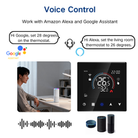 Termostato Eléctrico con Control de Temperatura WiFi/RS485/Modbus, Termostato por Voz Alexa para Control de Grupo en Apartamentos y Almacenes