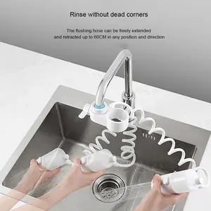 Grifo Extensible para Cocina, Lavavajillas, Manos Libres, Elimina Manchas de Aceite, Antisalpicaduras, Espuma de Agua, Ducha - Product Image 4
