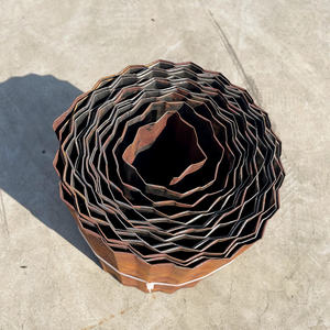 Pembatas Taman Logam Tahan Cuaca, Lapisan Bubuk, Kokoh, Bergelombang, Berdiri Sendiri, 50cm X 15cm, DIY - Product Image 2