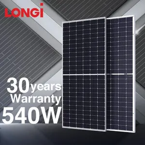Longi แผงพลังงานแสงอาทิตย์555วัตต์ LR5-72HBD Hi-Mo5 535-555ม. แผงพลังงานแสงอาทิตย์แบบโมโนคริสตัลไลน์ในบ้านเชิงพาณิชย์