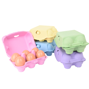 Không thấm nước tùy chỉnh màu sắc phân hủy sinh học 6 lỗ khay trứng với nắp - Product Image 1