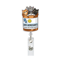 Porte-badges rétractables en forme de chat amusant avec paillettes, porte-badges d'identification télescopique pour infirmières - Prix usine