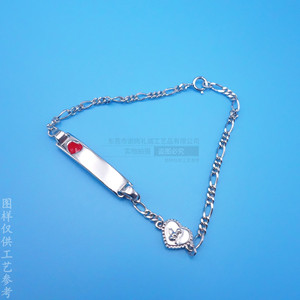Electroplated 925 Sterling <b>Silver</b> Heart <b>Charm</b> <b>Bracelet</b> For Women Gift Jewelry Bright <b>Silver</b> Color With Enamel Logo Design - Product Image 1
