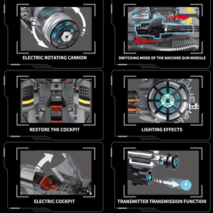 Space Wars Spaceship Fighter Jet <strong>Starfighter</strong> Model Kit Collectible Building Blocks Set Can Upgrade to Dynamic Motor Set - Product Image 3