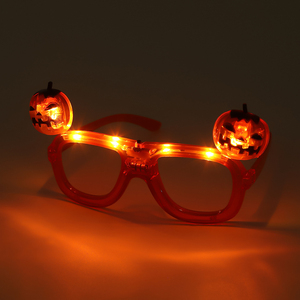 แว่นกันแดดฮาโลวีนลายฟักทองยิ้มแบบ LED ส่องสว่างสำหรับงานคอสเพลย์ - ขายดี - Product Image 1