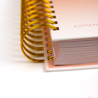 Impression Personnalisée Reliure Double Spirale Couverture Rigide Luxe Agendas Mensuels Hebdomadaires Quotidens, Planificateurs Budgétaires et Carnets de Notes Journaux