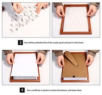 Marco de fotos de madera medio MDF de 7 pulgadas, pantalla Simple montada en la pared para Decoración de cocina del hogar para accesorios de adornos de cumpleaños