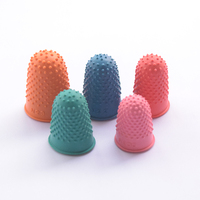Vente en gros de protège-doigts antidérapants en caoutchouc naturel, protège-doigts Orange en Silicone souple