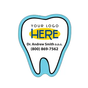 Logotipo feito sob encomenda do negócio imprimiu ímãs do refrigerador do dentista, ímã dental da forma Não-tóxica do dente