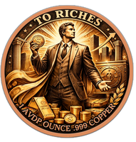 Pièce de monnaie ronde personnalisée en cuivre fin .999 de 1 once AVDP, thème « De la Ruine à la Richesse », pièce de défi à vendre