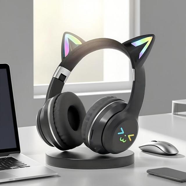 Wireless Bt RGB Cute Cat Ear Kids Over Ear Headphone Headset Fones De Ouvido Sem Fio Auriculares Inalambricos Audifonos Gamer