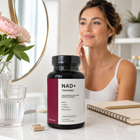 Complément alimentaire NAD+ pour l'énergie cellulaire et anti-âge avec Resveratrol, CoQ10, L-Carnitine et L-Arginine (Vegan) pour adultes 90G