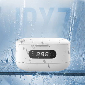 Pembersih Ultrasonik USB Tipe-C Portabel yang Dapat Diisi Ulang IPX5 Tahan Air Tangki Baja Tahan Karat 50kHz Layar LED Luar Ruangan 166ml - Product Image 3
