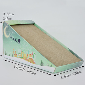 Vente directe d'usine planchers d'escaliers assembler carton ondulé maison bricolage <span class=keywords><strong>bleu</strong></span> pâle chat griffoir pour chat gratter - Product Image 4