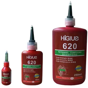 Top China HiGlue 620 Anaerobic Retaining Compound for Metal Cylindrical Assembly Applications 10ml 50ml 250ml Green Glue