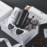 Boîte blanche noire police pour bouteilles, boîte d'emballage cosmétique de capacité moyenne pliante Emballage personnalisé le plus récent avec logo personnalisé
