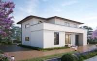 Villa préfabriquée moderne et minimaliste en acier léger pour maison de vacances rurale auto-construite