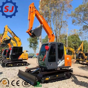 Mini-excavatrice Hitachi ZX70 / ZX55 d'occasion |   Mini-excavatrice sur chenilles de 7 tonnes |   Matériel de construction en bon état à vendre - Product Image 1