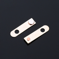 Contact de borne bimétallique argent-cuivre pour micro-interrupteurs, pièce en métal avec incrustation d'argent pour interrupteur