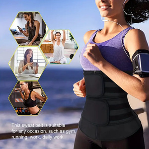 Cintura Trainer Cincher Preto Tamanho Grande Látex Duplo Cinto Zipper Sauna Emagrecimento Mulheres Cintura Trainer Espartilho Shapers - Product Image 4
