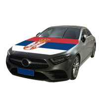 En gros 120x150cm Serbie capot de voiture couvre drapeau abordable résistant à l'usure et Durable capot de moteur de voiture couverture