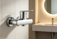 Robinet de douche mural à poignée unique en alliage de zinc, eau chaude et froide, pour salle de bain, baignoire, appartement, hôtel