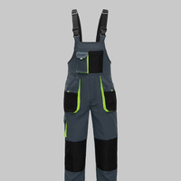 Ropa de Trabajo Transpirable Personalizada para Hombre Overol Tipo Peto con Múltiples Bolsillos y Estampado en Relieve para Ropa de Construcción