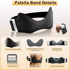 Soporte de Rodilla Ajustable con Rótula Abierta, Almohadilla de Silicona en el Interior, Correa de Soporte de Rodilla <span class=keywords><strong>para</strong></span> Protección Durante el <span class=keywords><strong>Ejercicio</strong></span> - Product Image 2