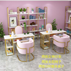Mesa de Manicura Moderna, Simple y Económica, Muebles de Salón de Belleza, Juego de Mesa y Silla de Manicura Rosa Moderno - Product Image 5