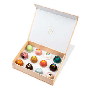 Boîtes d'emballage cadeaux rondes rigides vides, écologiques, biodégradables, pour bombes de <span class=keywords><strong>chocolat</strong></span> chaud, avec fermeture magnétique pour <span class=keywords><strong>chocolat</strong></span> - Product Image 3