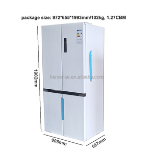 White" Series 4-Door <b>Refrigerator</b> 650L French Door Style Smart Cooling System Capacity Side-by-Side Storage Kitchen Stainl - Product Image 2