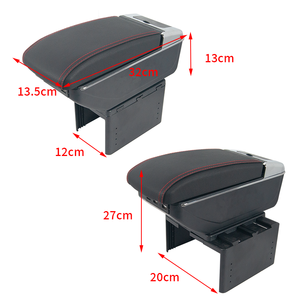 Reposabrazos Universal para Coche con Base de Plástico y Puertos USB, Consola Central Multifuncional Ajustable - Product Image 2