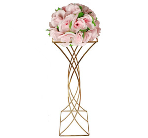 Wedding Party Supplies New Design Flower Stand Metal Plating Crafts Home Vase Home Decoration Table Center Piece For Sale - Product Image 1