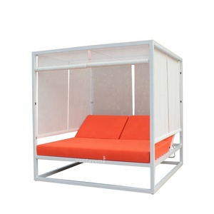 <span class=keywords><strong>Lit</strong></span> de jour en rotin avec canopée, <span class=keywords><strong>lit</strong></span> d'extérieur avec auvent, en aluminium, <span class=keywords><strong>lit</strong></span> de jour, meuble d'extérieur, gazébo - Product Image 1