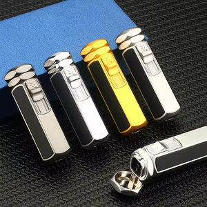 Qianxun 2025 venta al por mayor LOGOTIPO PERSONALIZADO portátil a prueba de viento de alta potencia cuatro encendedores de llama de chorro encendedores de cigarros de Metal - Product Image 4