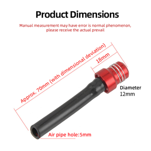 Bouchon de ventilation de réservoir de carburant en aluminium avec tube pour moto tout-terrain ATV - Bouchon de soupape de respiration universel pour réservoir de carburant - Product Image 4