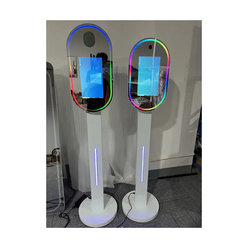 2023 vente en gros miroir Photo cabine Machine Mini Selfie 40 70 pouces écran tactile miroir magique cabine Photo avec appareil Photo et imprimante