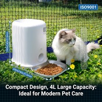 Distributeur automatique de nourriture pour animaux de compagnie intelligent avec caméra HD 1080P, WiFi double bande 2,4G 5G, bol en acier inoxydable, contrôle par application, 4L