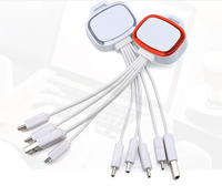 Kabel Data Pengisian Cepat 3 4 5 in 1 Multifungsi Universal untuk Ponsel dengan Logo Kustom, Hadiah Bisnis