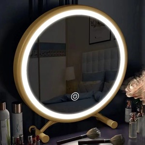 Bán buôn máy tính để bàn mặc quần áo trang điểm điều chỉnh thông minh LED ánh sáng trang trí nội thất vòng đứng gương - Product Image 6
